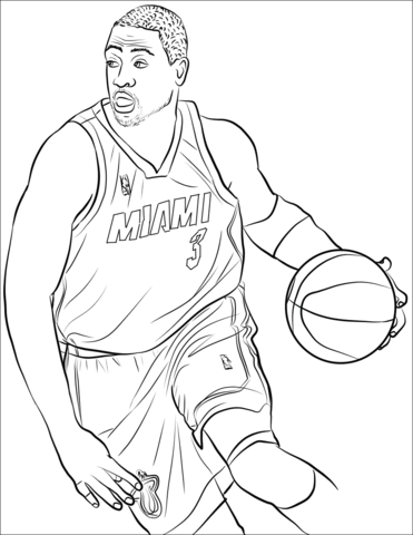 Dwyane Wade Coloring Page